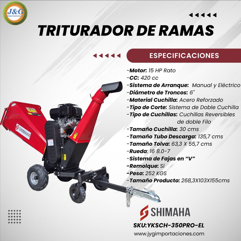 Trituradora de Ramas Shimaha 6"