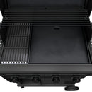 Parrilla y plancha a gas de 4 quemadores Pro Series™ con quemador lateral