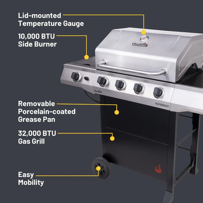 Parrilla Char-Broil Gas Perfomance de 4 quemadores