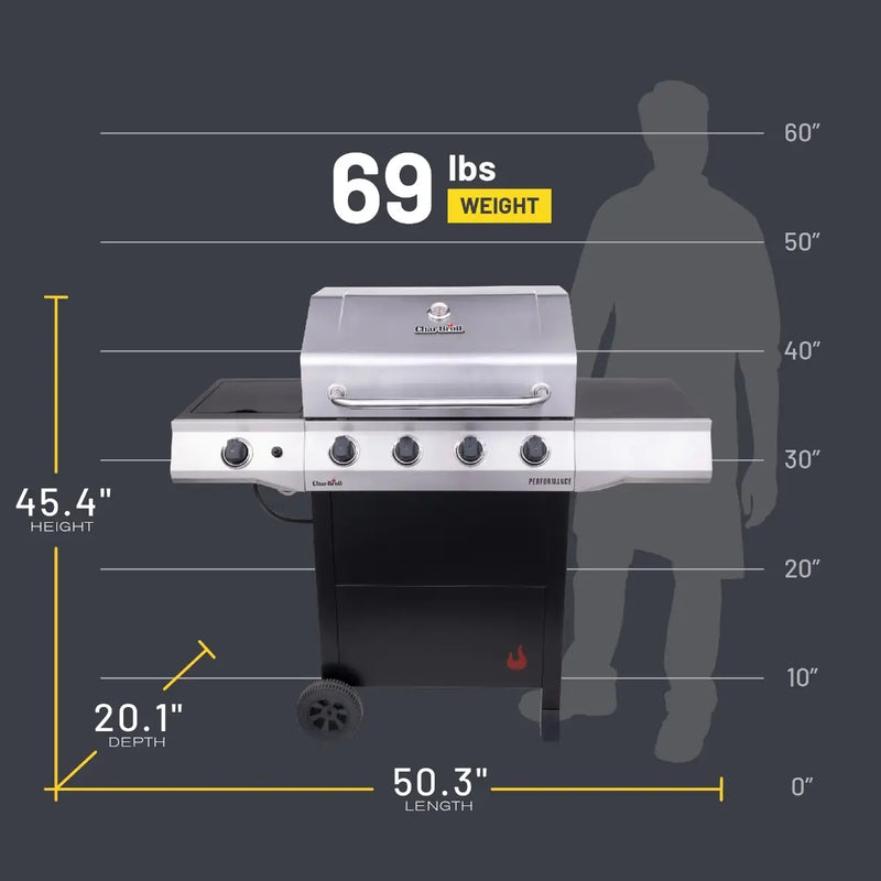 Parrilla Char-Broil Gas Perfomance de 4 quemadores