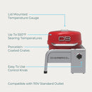 Parrilla Eléctrica Tablet Bistro PRO 180 Roja