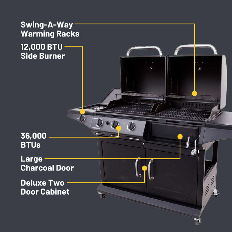 Ahumador Char-Broil Combo Carbón-Gas
