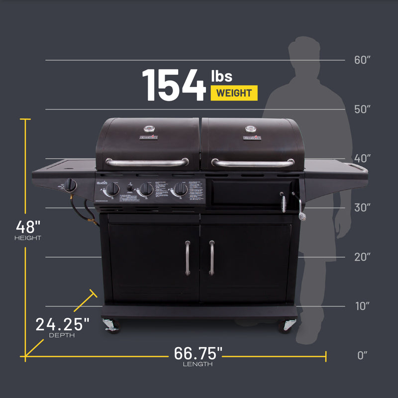 Ahumador Char-Broil Combo Carbón-Gas