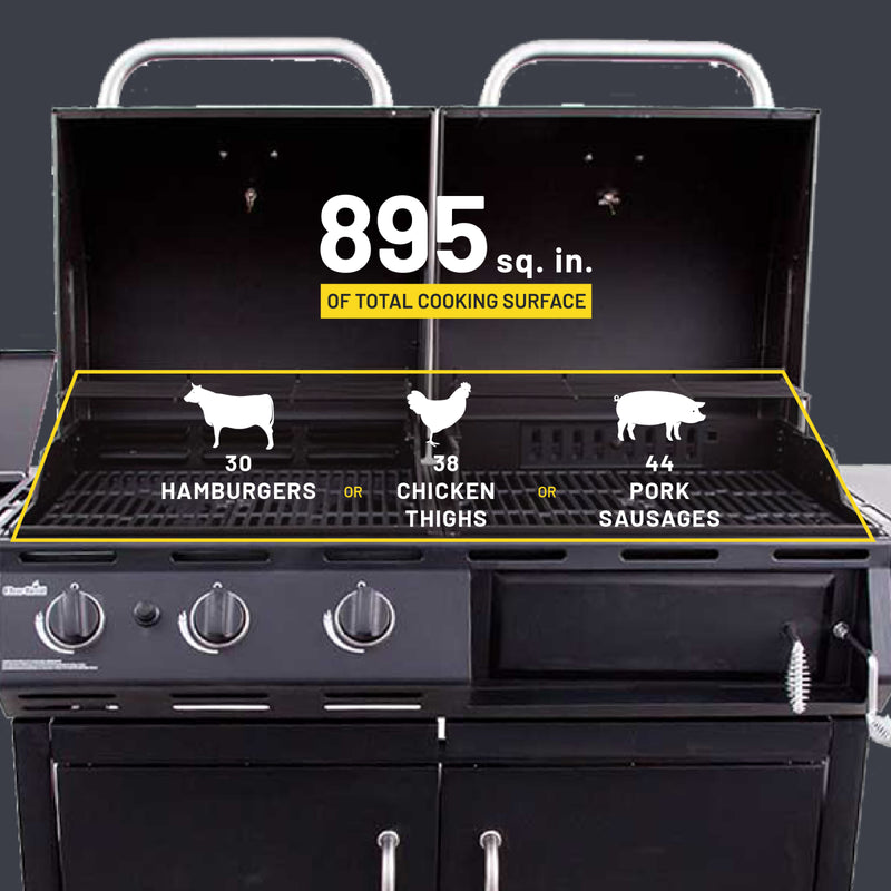 Ahumador Char-Broil Combo Carbón-Gas