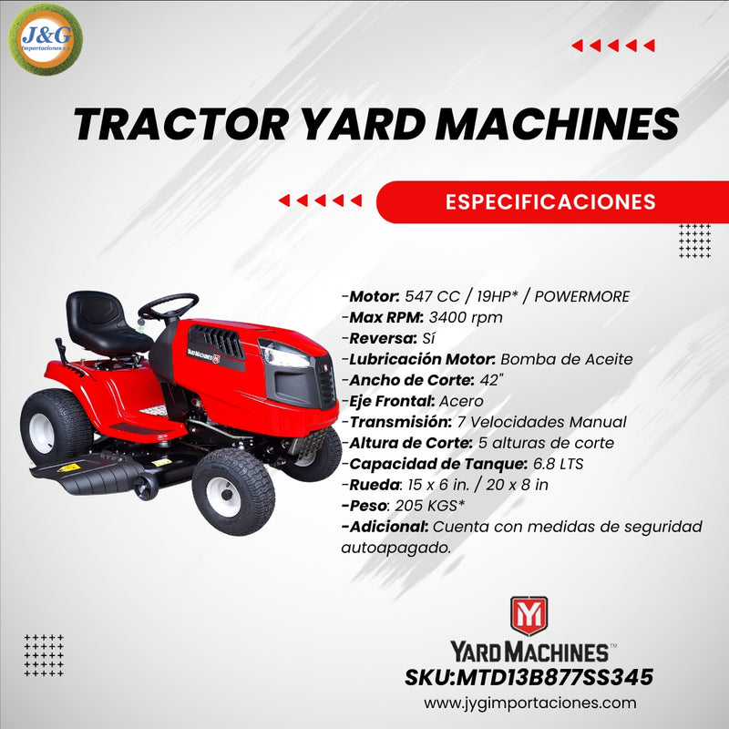 Tractor Yard Machines Motor Powermore 547cc