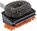 Cepillo doble proposito cerdas Nylon y Esponja Acero
